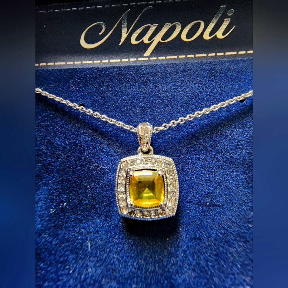 Silver and Citrine Necklace